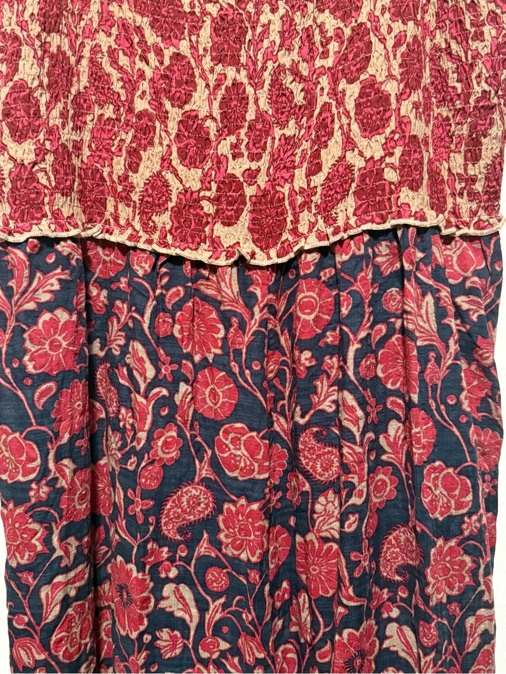 NWOT NATURAL LIFE Burgundy Floral Wide-Leg Jumpsuit - Picture 7 of 7